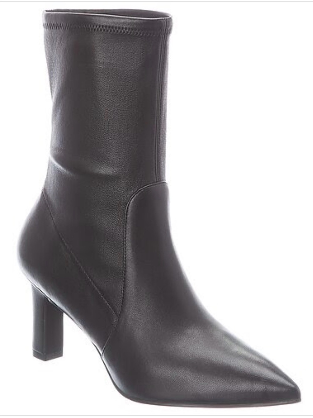 🆕  Stuart Weitzman Brandie 76 Block Heel Leather Sock Boot